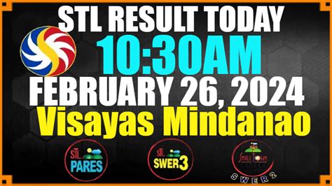 STL Result Today – Luzon, Visayas, Mindanao at 10:30AM, 3PM, .
